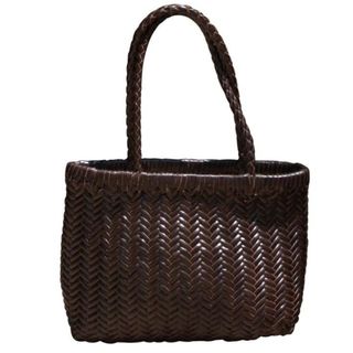 Rimini Zigzag Woven Leather Handbag