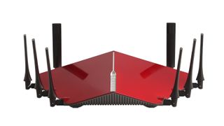 Routers built with gaming in mind, like this D-Link AC5300 Ultra, often offer more advanced features like QoS and MU-MIMO.