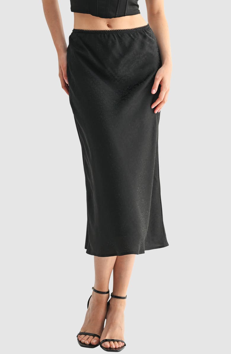 Satin Midi Skirt