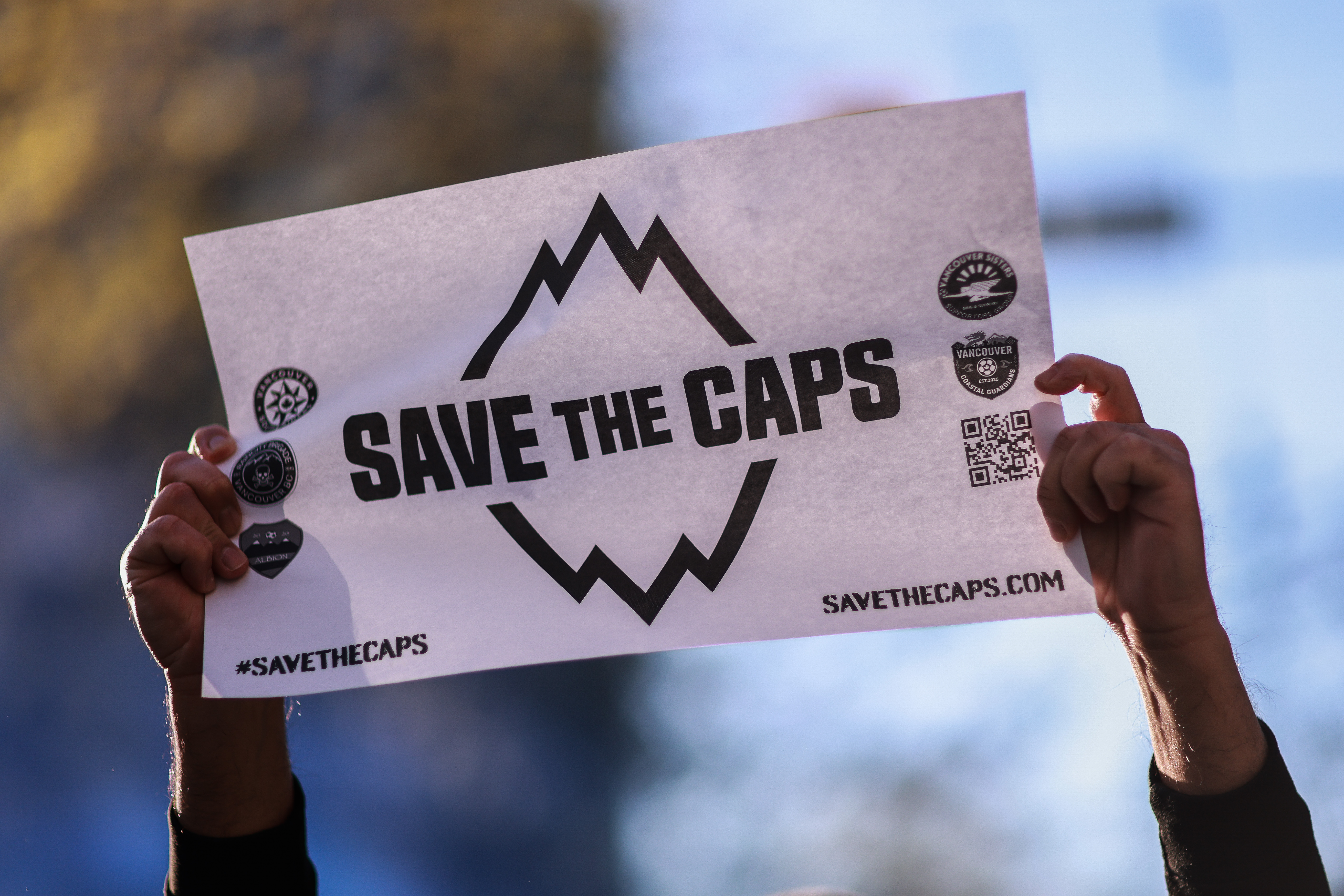 Vancouver Whitecaps protest against the potential relocation of their club on the street and in the stadium as part of the Save The Caps movement