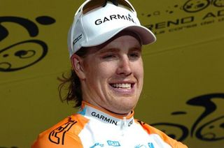 Tyler Farrar (Garmin-Slipstream) looks pleased about his stage three victory at Tirreno-Adriatico.