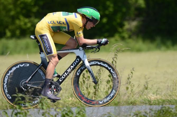 David Veilleux (Europcar) had held the yellow jersey since the Dauphin&eacute;'s opening stage, but would give it up to Rohan Dennis after the time trial.