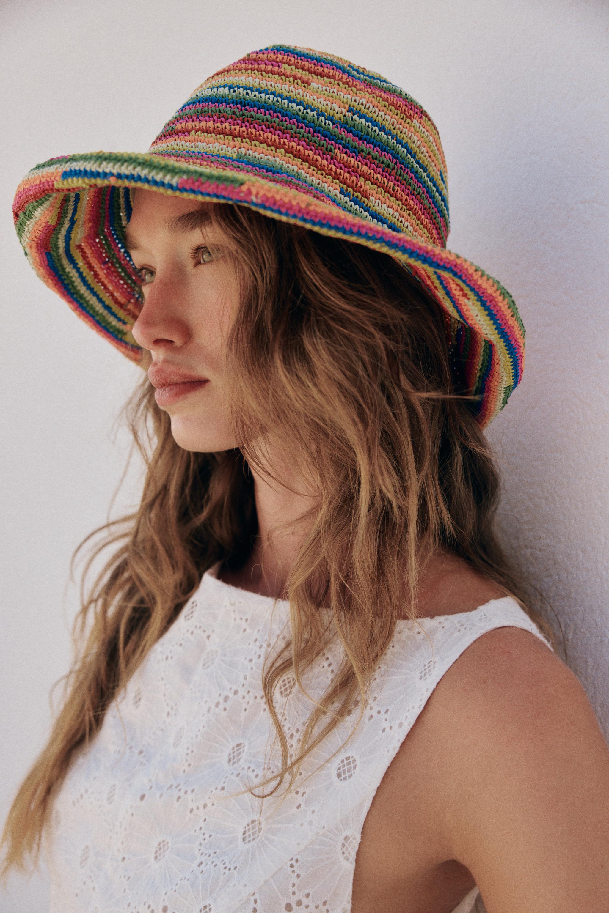 Color-Block Bucket Hat - Multicolored - S