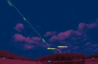 The view of Mercury in the predawn sky in June 2015 is not much better in the Southern Hemisphere.