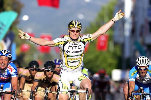 Andr&eacute; Greipel (Team HTC - Columbia) sprinted to victory in Fethiye.