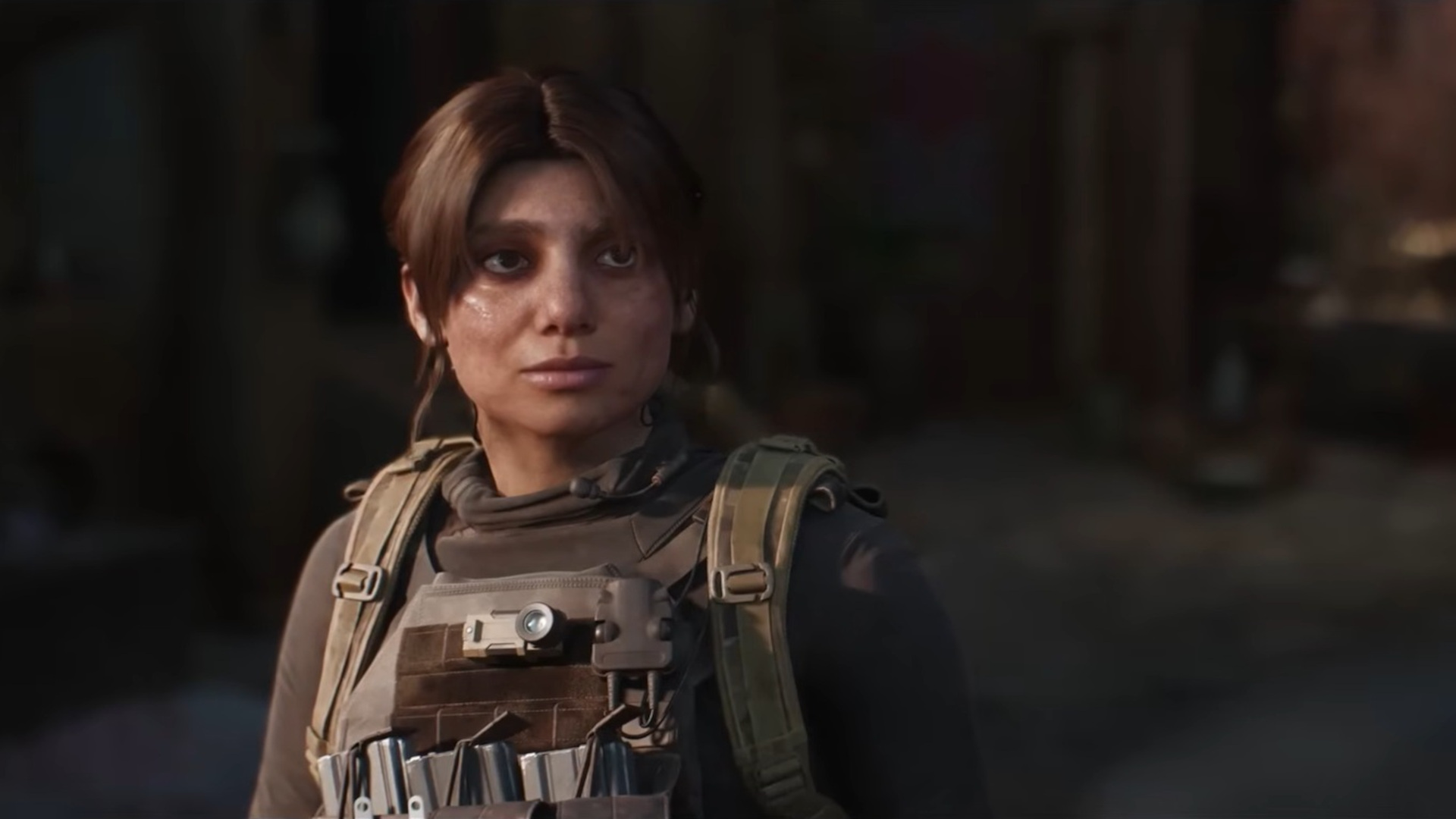 A woman in tactical combat gear in tactical action-adventure Crossfire