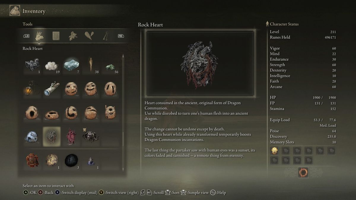 Elden Ring painting locations - Rock Heart