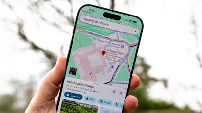 Google Maps on iPhone 16 Pro Max