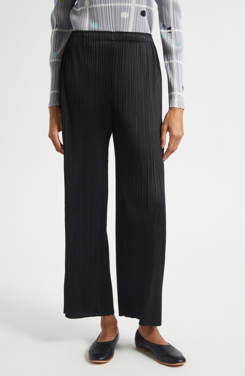 Monthly Color February Pleated Straight Leg Pants