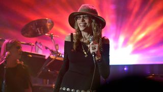 Carly Simon performs onstage during the 2016 Pre-GRAMMY Gala and Salute to Industry Icons honoring Irving Azoff at The Beverly Hilton Hotel on February 14, 2016 in Beverly Hills, California.