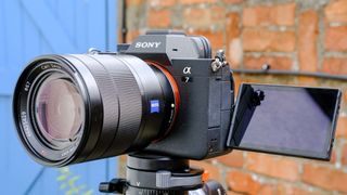 Sony A7 IV attached to tripod