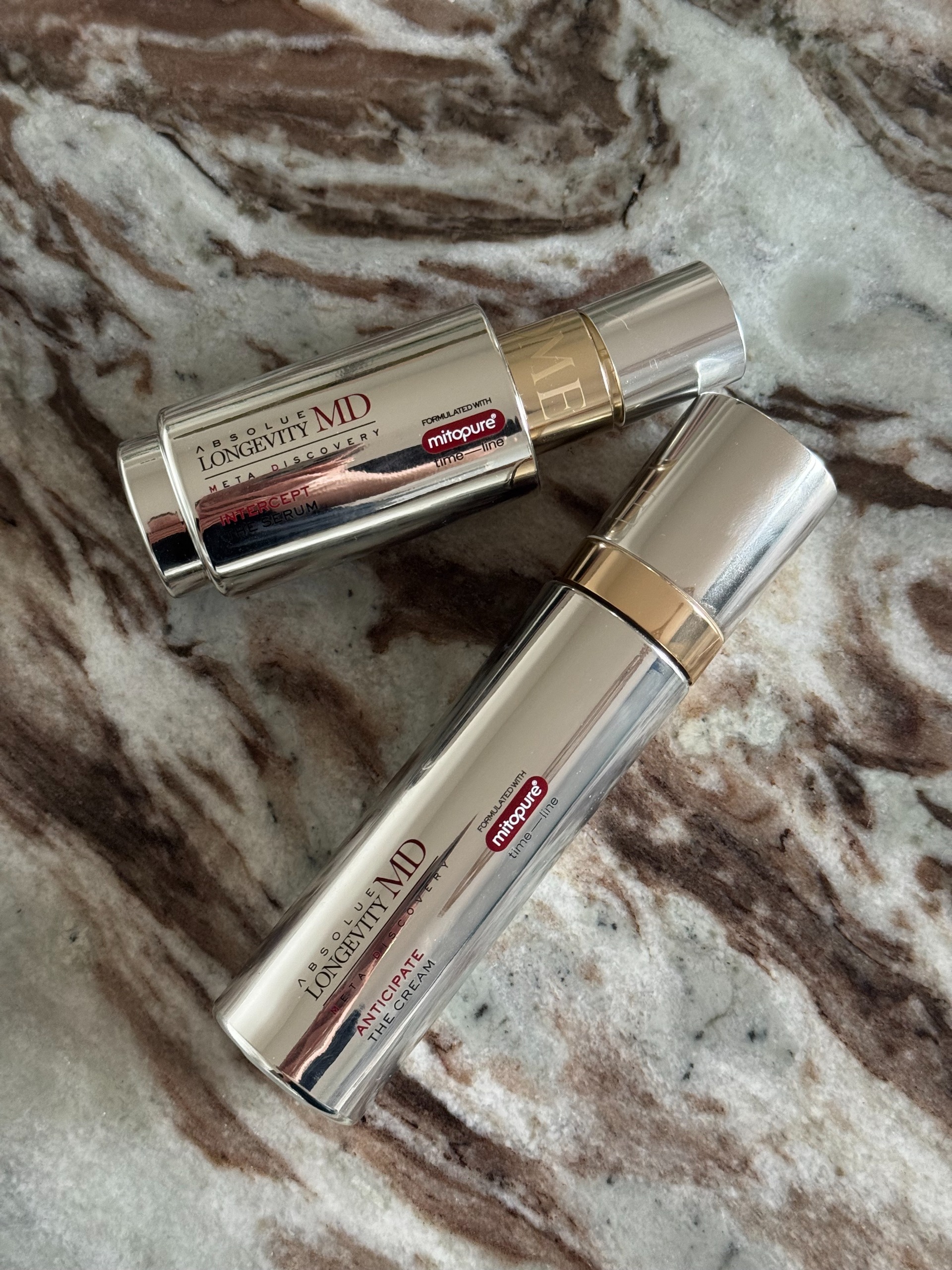 The Lancome Absolu Longevity MD anticipate cream and intercept serum