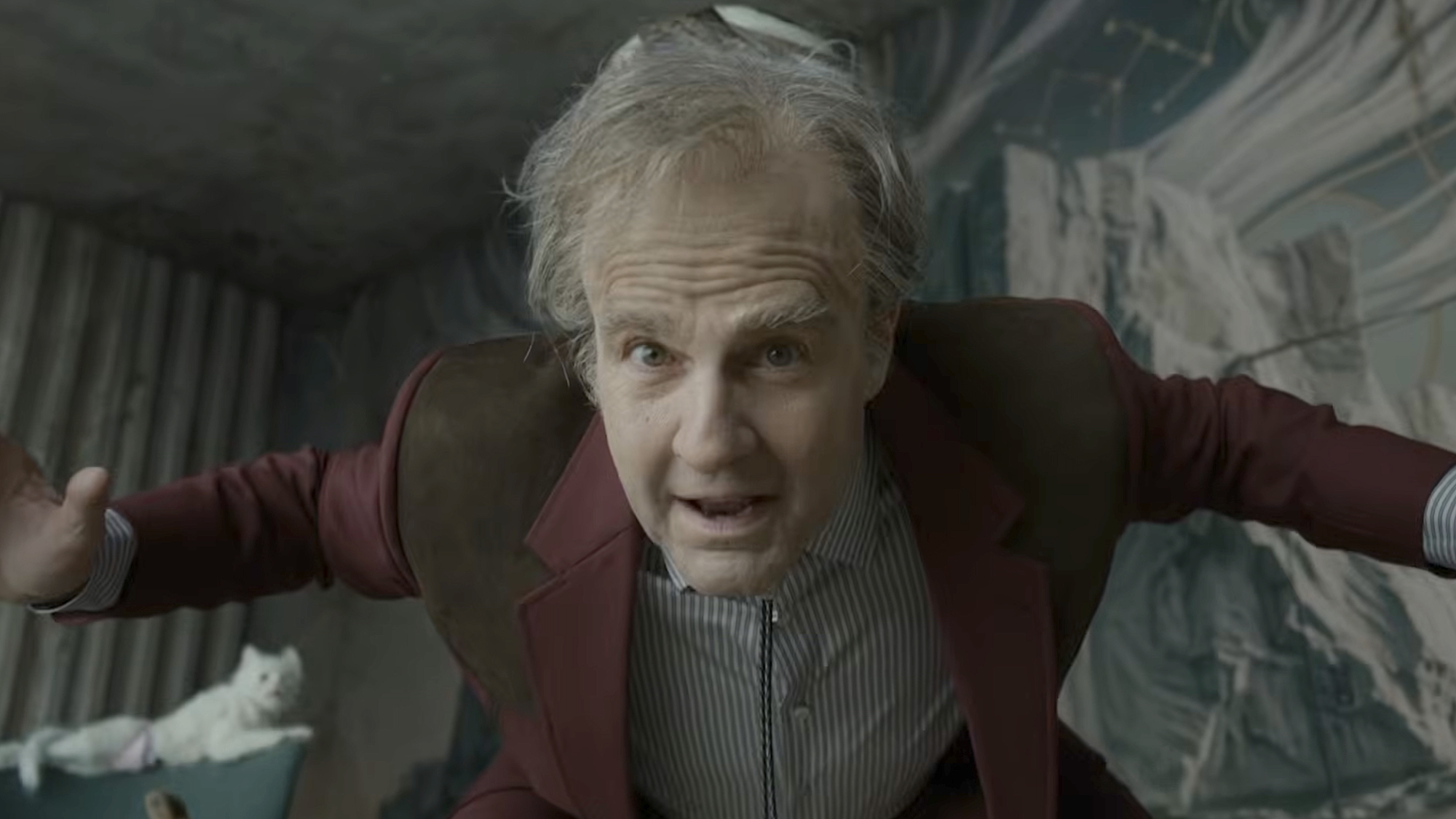 Tom Cruise as Digger balancing a soccer ball on his back in World Cup commercial