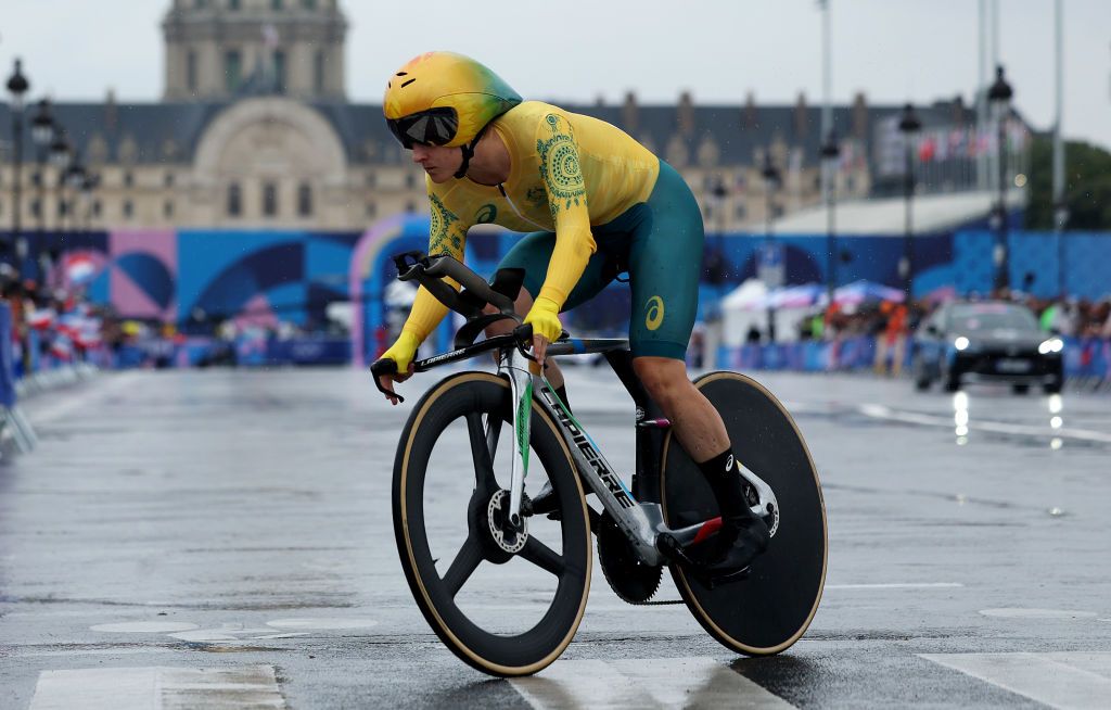 PARIS FRANCE JULY 27 Grace Brown of Team Australia competes near the Hotel des Invalides during the Womens Individual Time Trial on day one of the Olympic Games Paris 2024 at Pont Alexandre III on July 27 2024 in Paris France Photo by Tim de WaeleGetty Images
