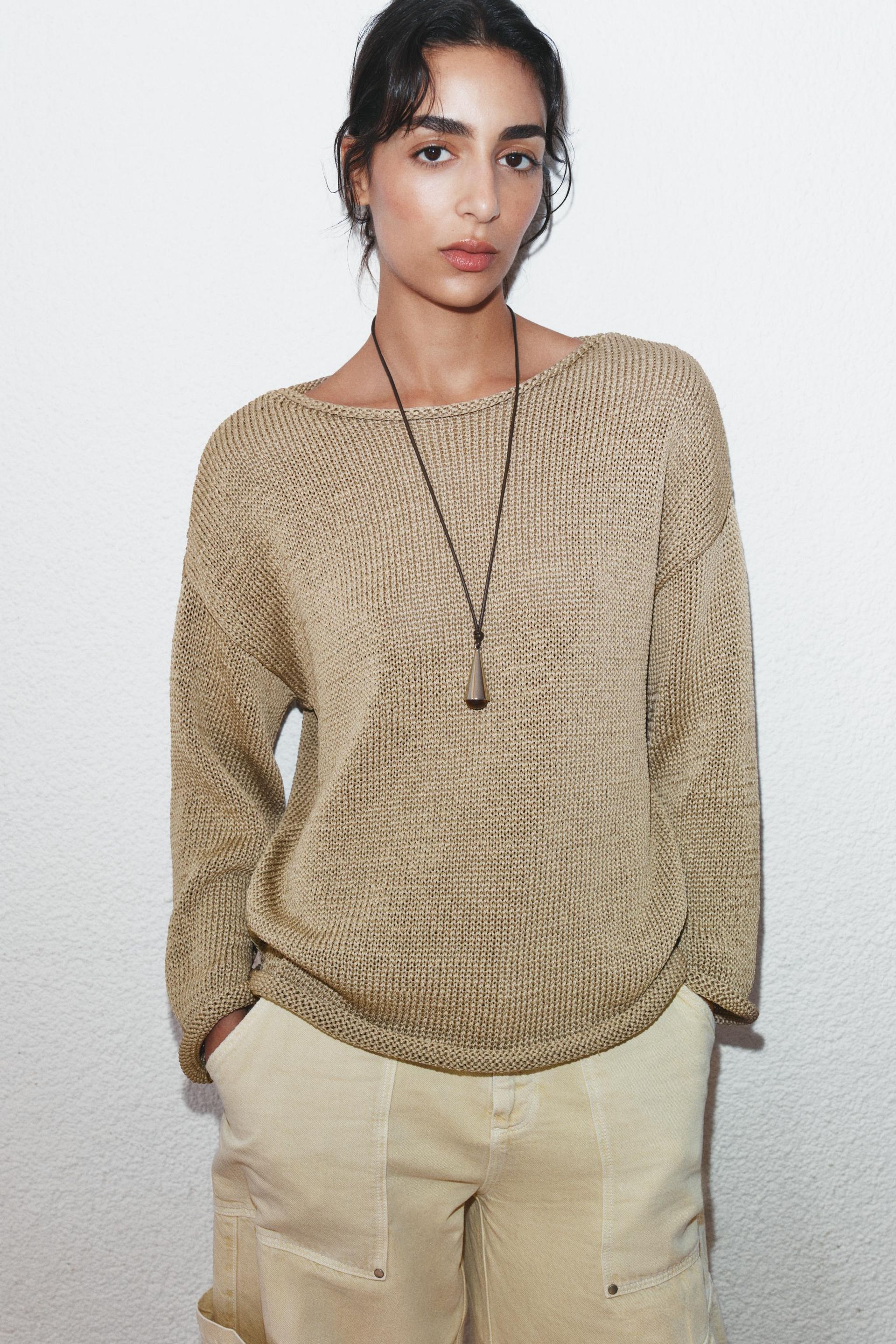 Boat Neck Knit Jumper