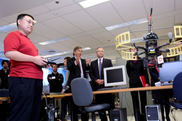 A flying robot at McGill University in Montreal