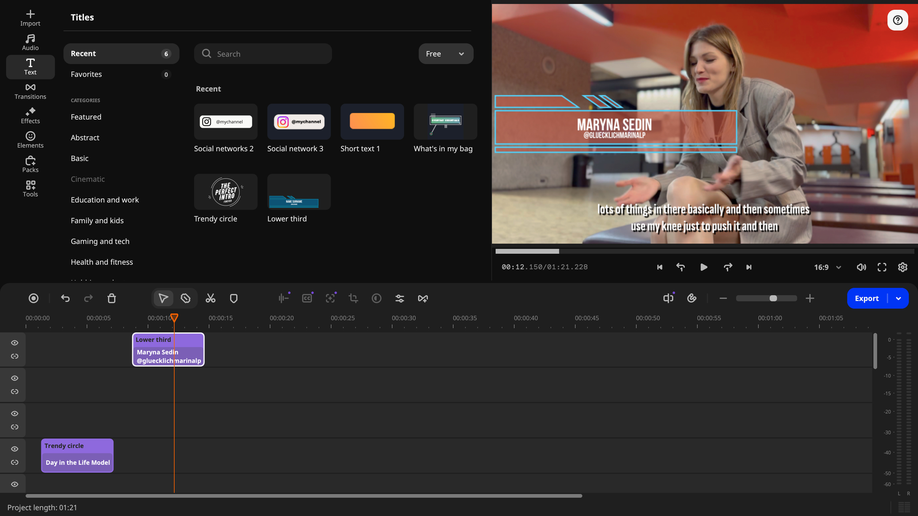 Screenshot from Movavi Video Editor 2026
