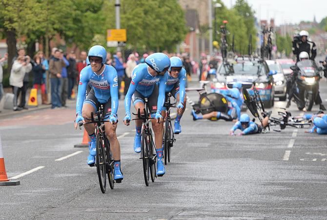 Garmin-Sharp came to grief in the Giro d'Italia TTT