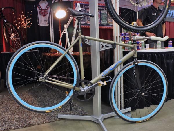 Belt drives aren't just for singlespeeds; Spot Brand demonstrates here that it works well for fixies, too.