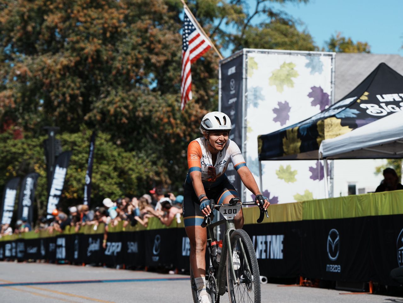 Anna Hicks (Cynisca) finishes third for elite women at Big Sugar Gravel