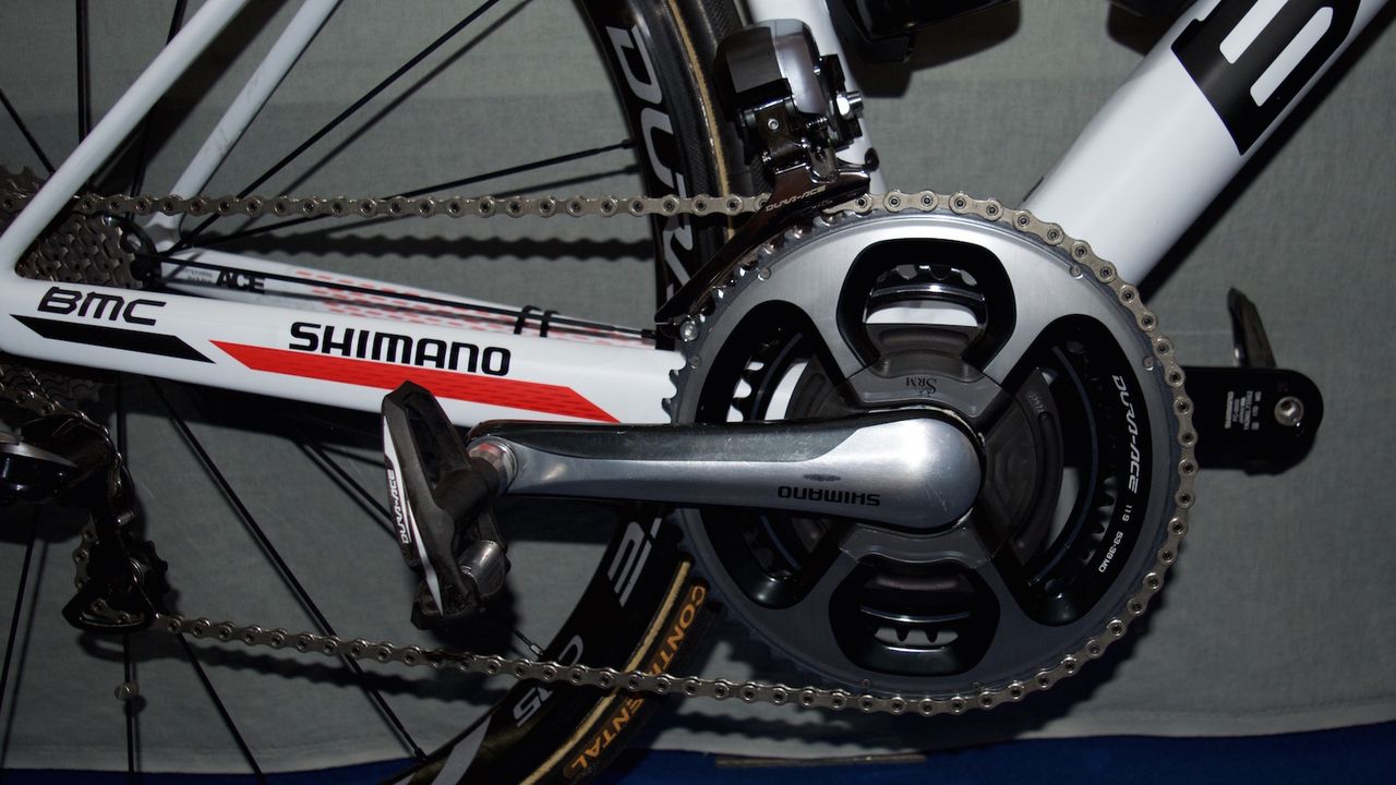 Porte opts for a 53-39 chainset, 170mm cranks and a SRM powermeter.