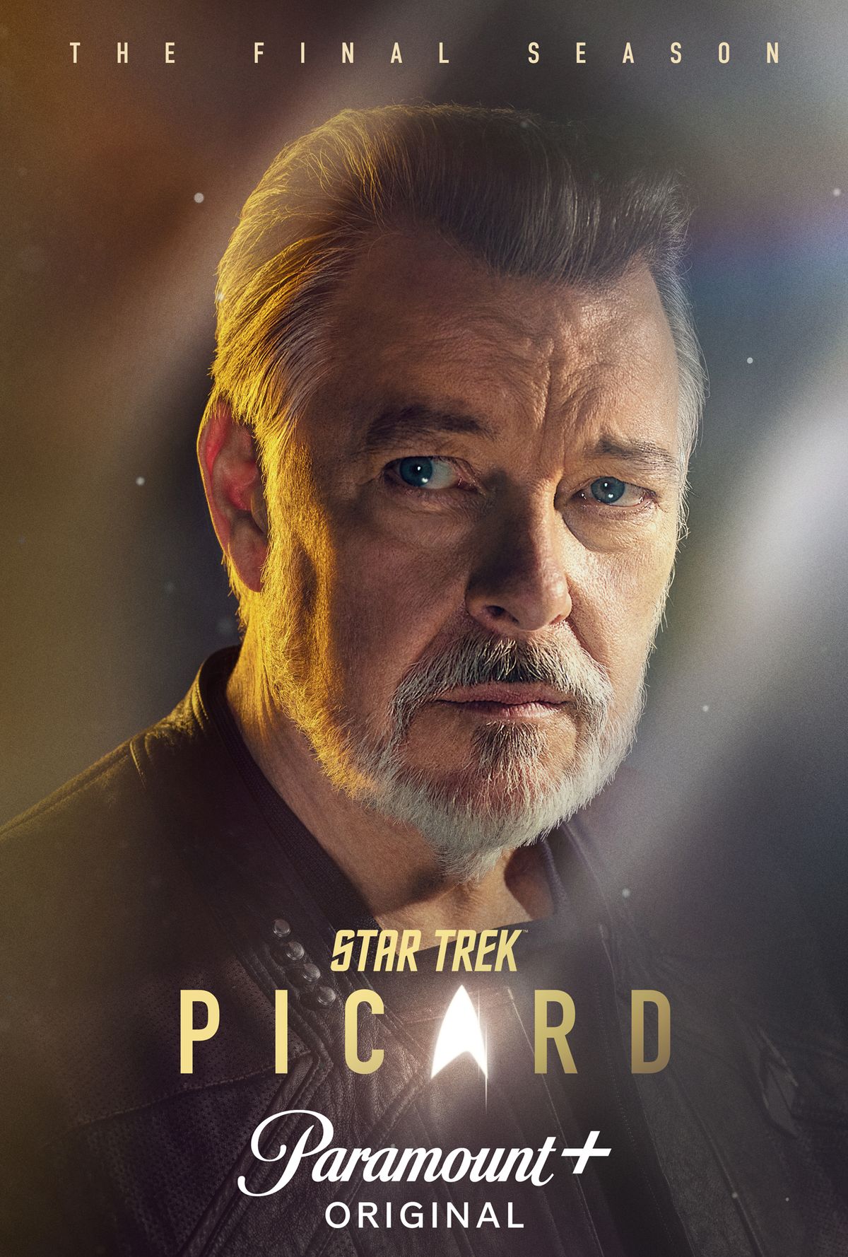 A promotional headshot of Jonathan Frakes as Commander William Riker.