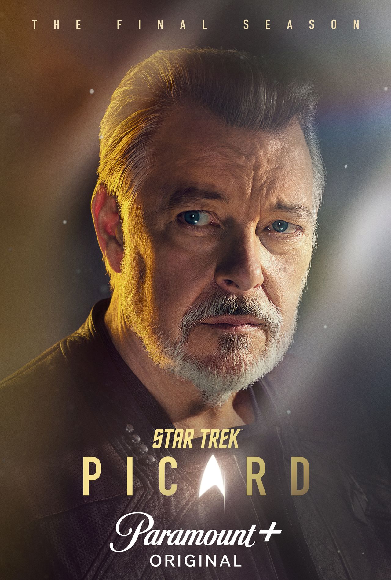 A promotional headshot of Jonathan Frakes as Commander William Riker.