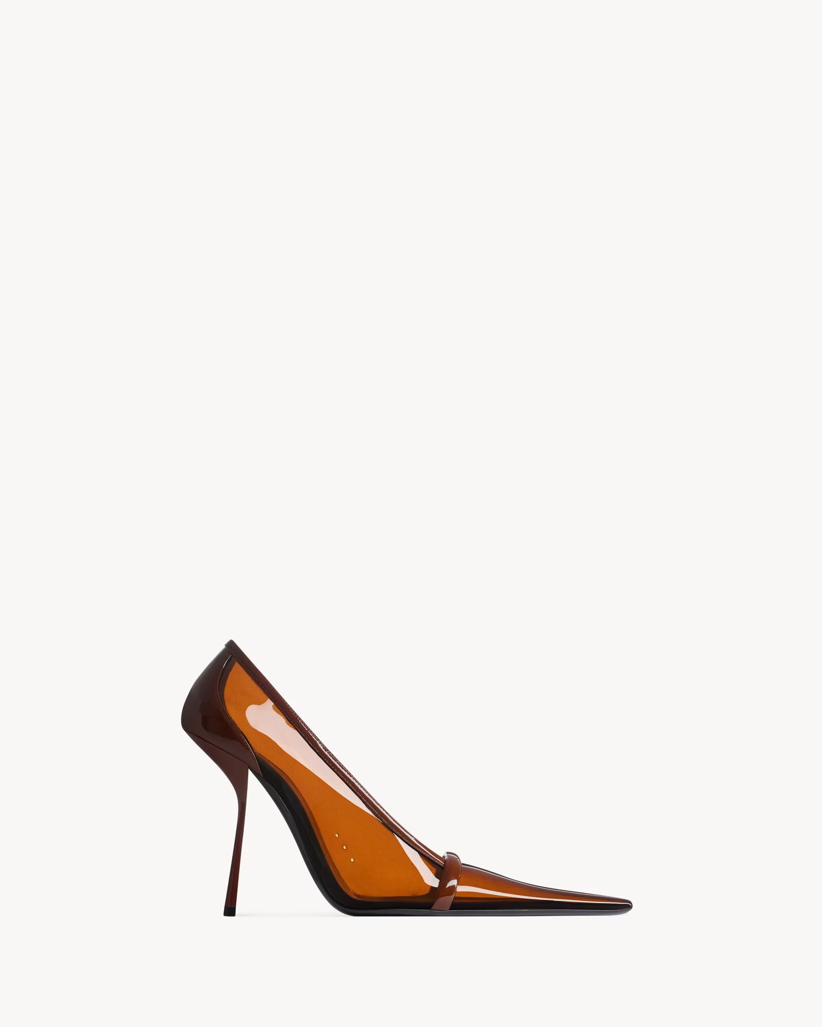 SAINT LAURENT, Brigette Pumps in TPU and Patent Leather