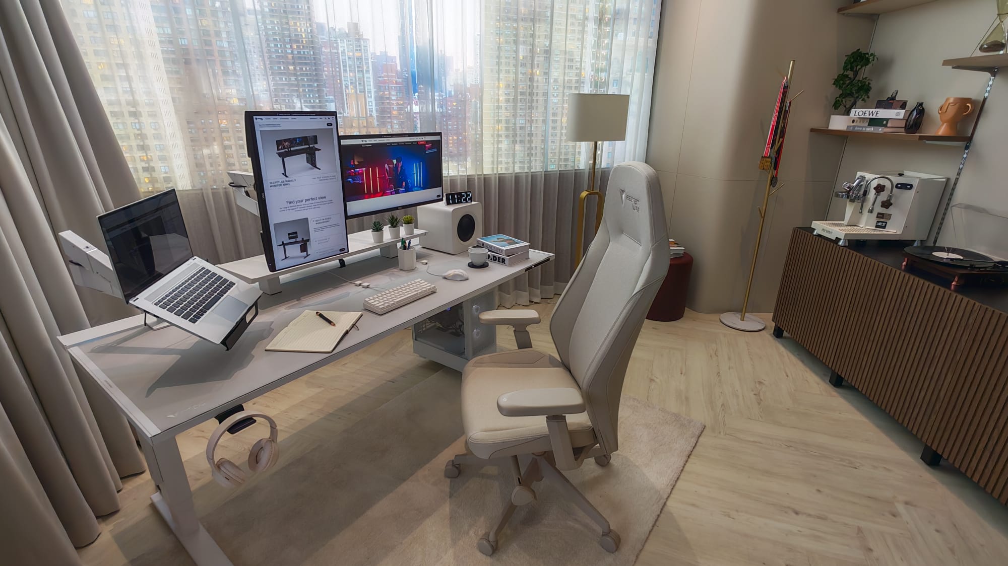 A Secretlab Atlas chair at a desk
