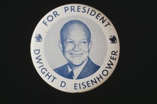 A Dwight D. Eisenhower campaign button