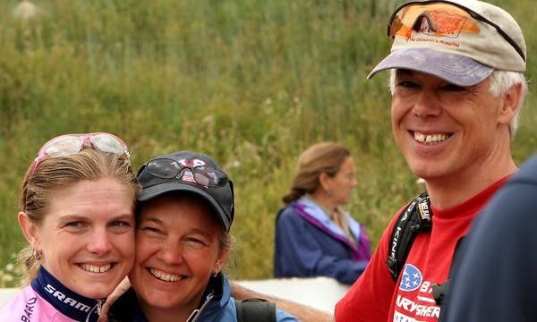 Heather Irmiger (Subaru-Gary Fisher) gets congratulated by her parents