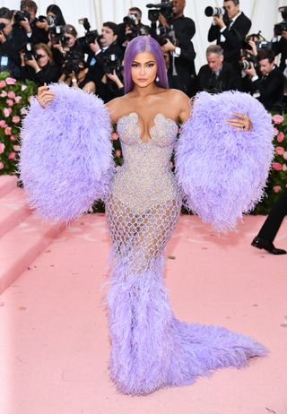 Kylie Jenner arrives for the 2019 Met Gala celebrating Camp: Notes on Fashion at The Metropolitan Museum of Art on May 06, 2019 in New York City. (