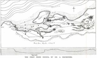 Dr Alister Mackenzie's prize-winning design for a golf hole - Country Life, August 1st 1914