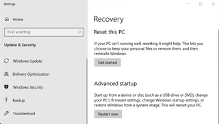 A screenshot of the Windows 10 PC reset process