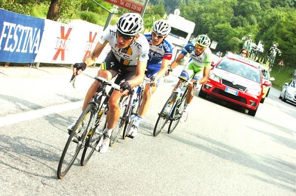 Marco Pinotti drove the pace in the final kilometer