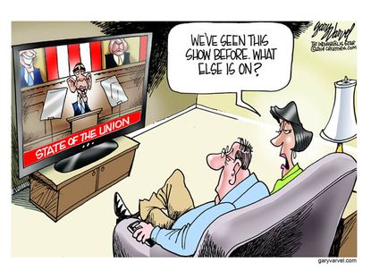 Political cartoon SOTU Obama