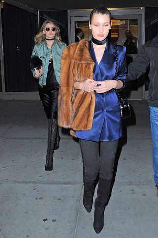 Gigi & Bella Hadid At New York Fashion Week