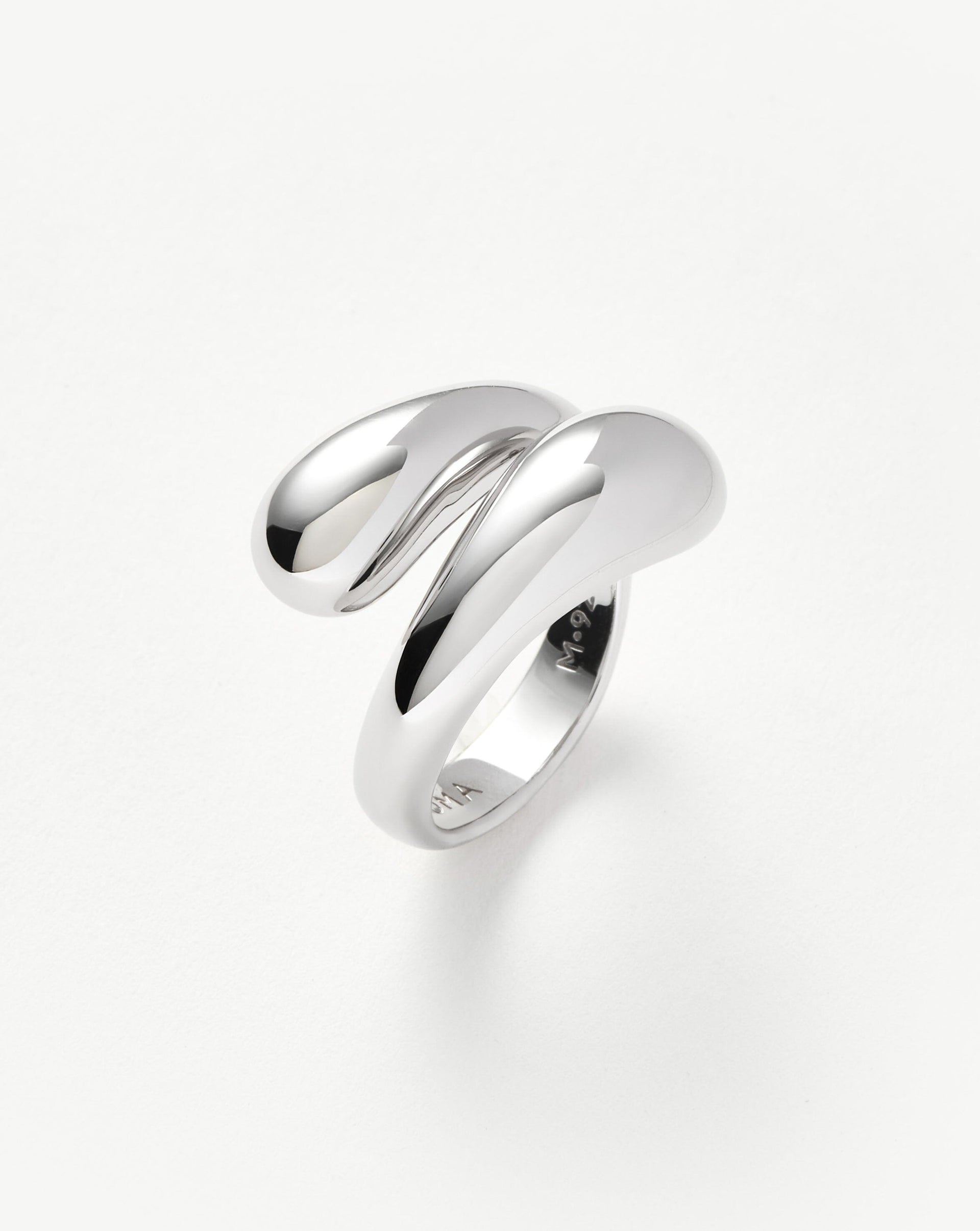 Savi Sculptural Crossover Ring | Sterling Silver - Sterling Silver / J