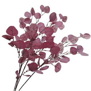 Xzjmy 4 Pack Artificial Eucalyptus Stems Leaves 95cm Long Faux Eucalyptus Branches,artificial Flowers Greenery for Home Decor Flower Arrangement Wedding Party Table Centerpiece (purple)