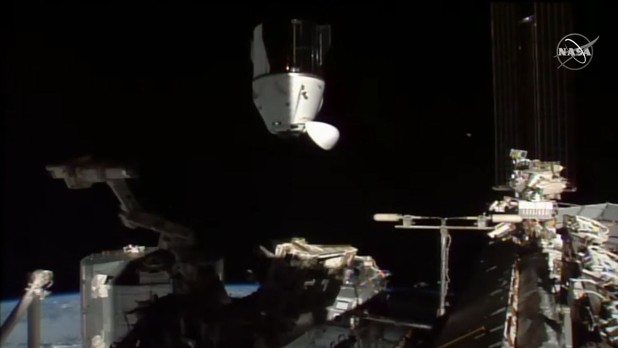 The Crew 2 astronauts aboard SpaceX's Crew Dragon Endeavour moved the spacecraft to a different docking port at the International Space Station on July 21, 2021 to make room for a new commercial space taxi, Boeing's Starliner spacecraft, which launches July 30.