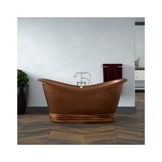 bateau shaped copper bath