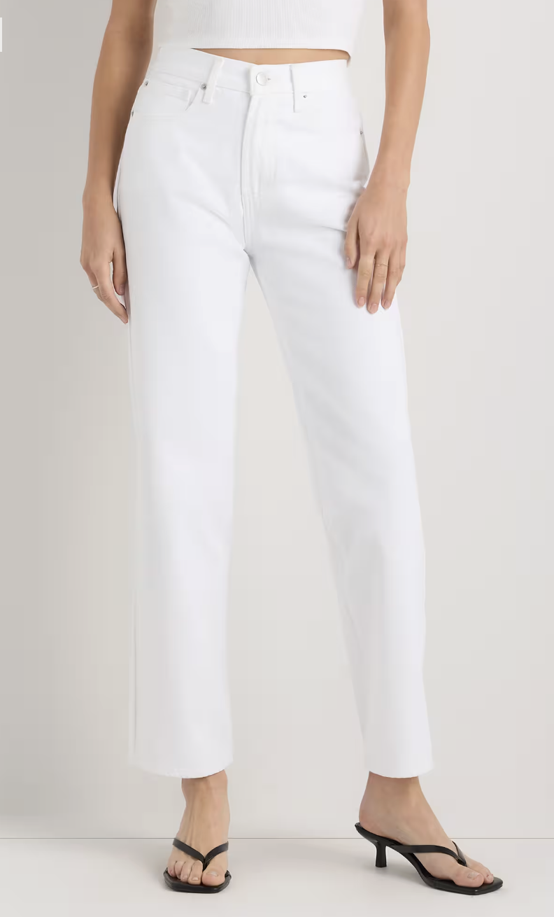 Quince, Bella Rigid Straight Jeans in Whiteout