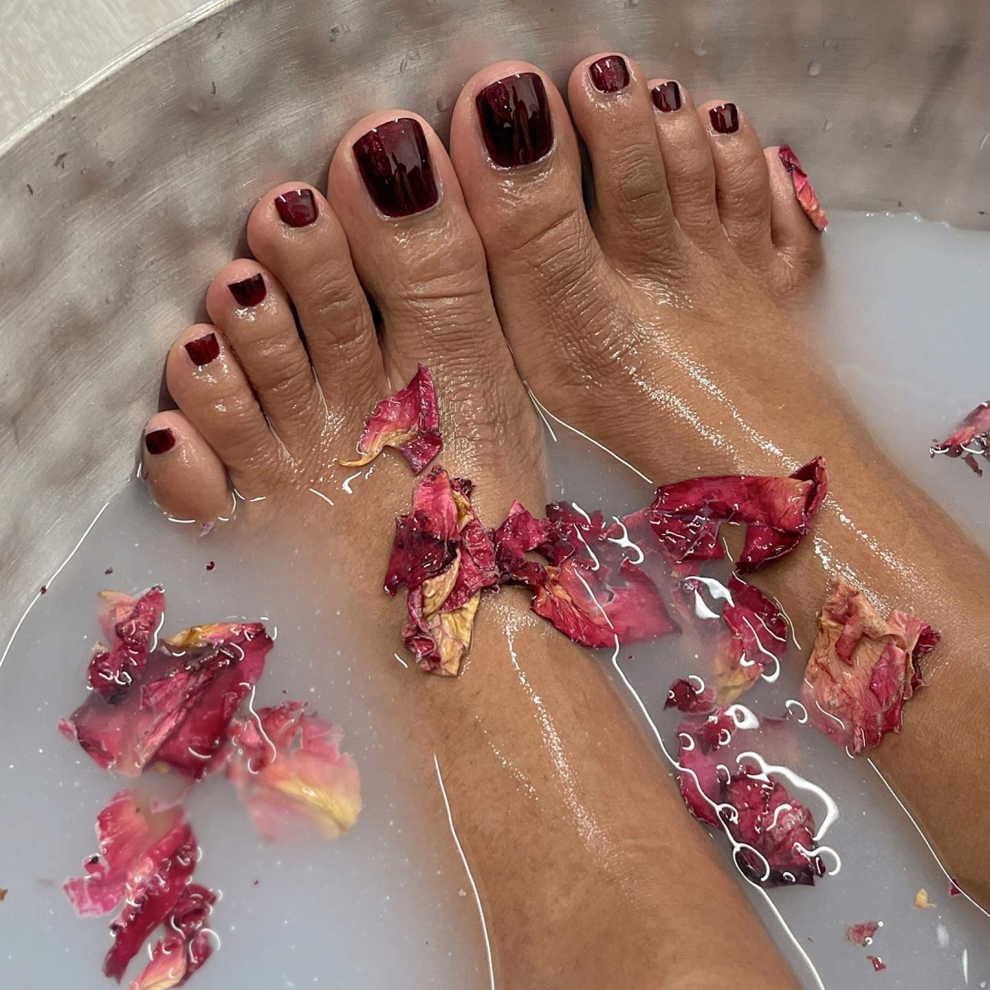 Photo of a dark academia pedicure