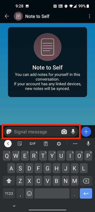 How To Send Note Yourself Signal 5