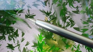 A photo of the Huawei Matepad 11 close up with its M-Pencil stylus