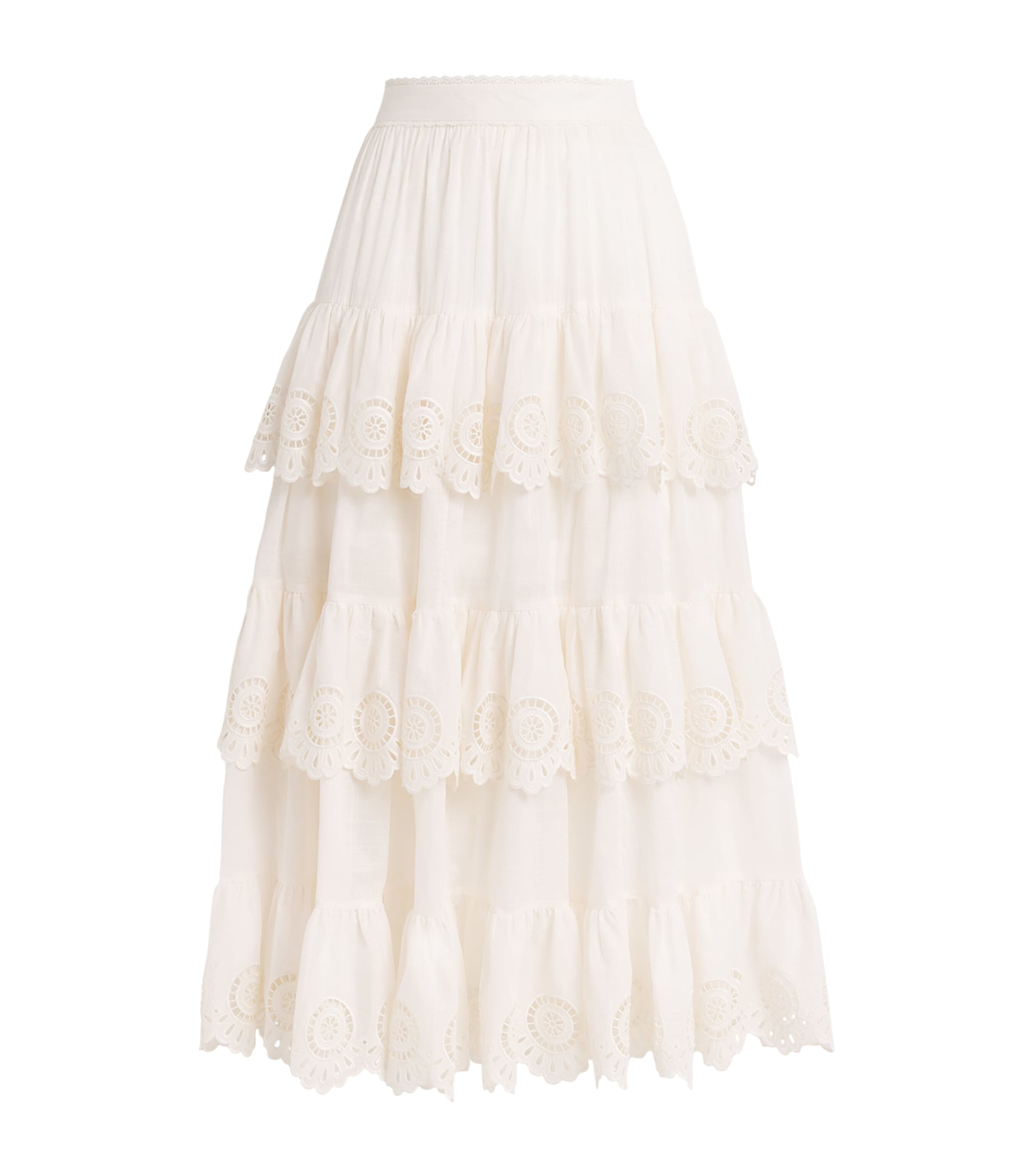 Broderie Anglaise Lucky Midi Skirt