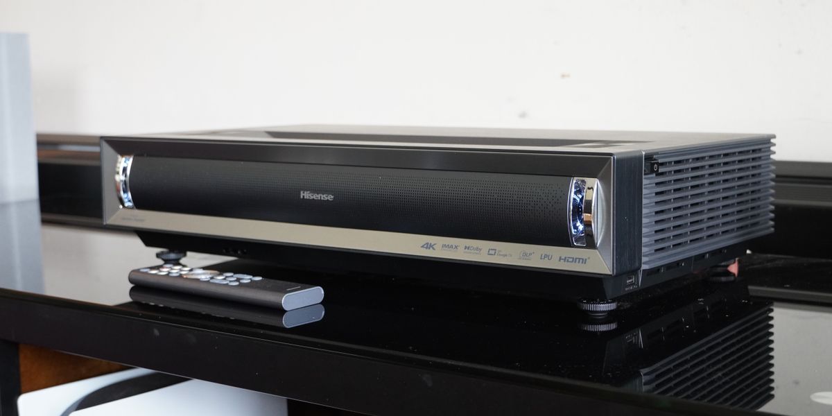 Hisense PX3-Pro UST projector on a table