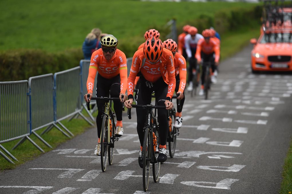 Greg Van Avermaet and the CCC Team on the Liege route