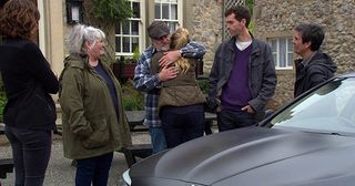 The Dingles wave Cain Dingle and Charity Dingle off in Emmerdale.