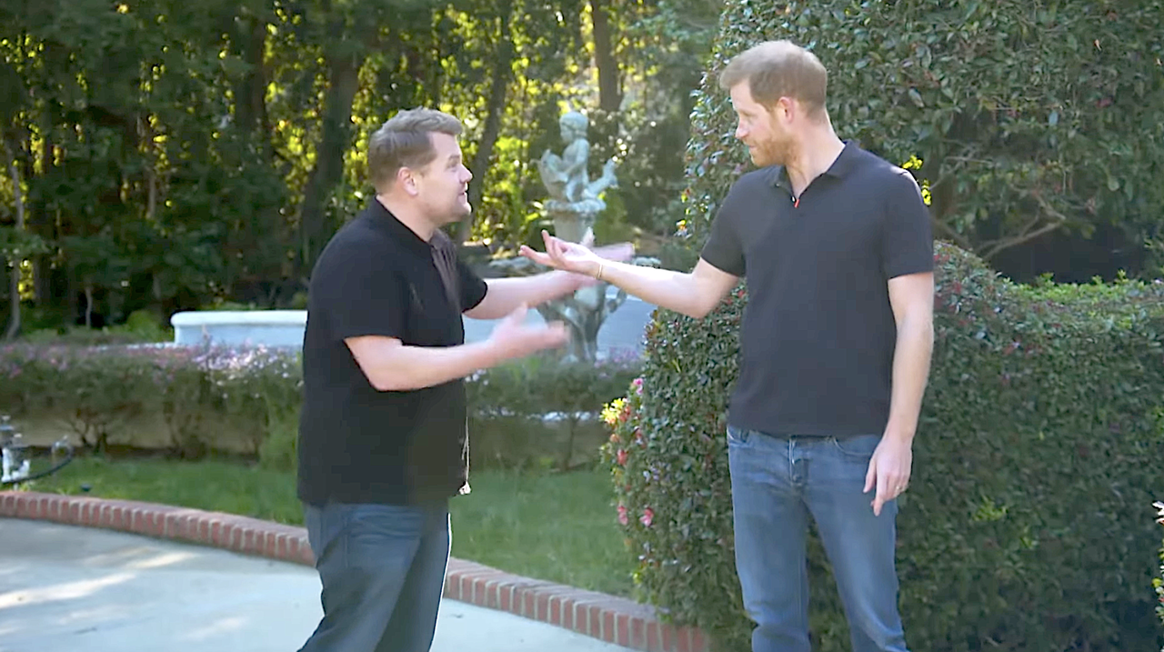 James Corden and Prince Harry